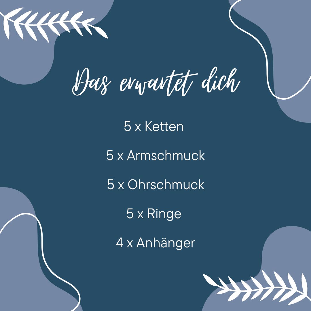 Echtschmuck Adventskalender für Frauen inkl. 2 Schmucktabletts und Spiegel