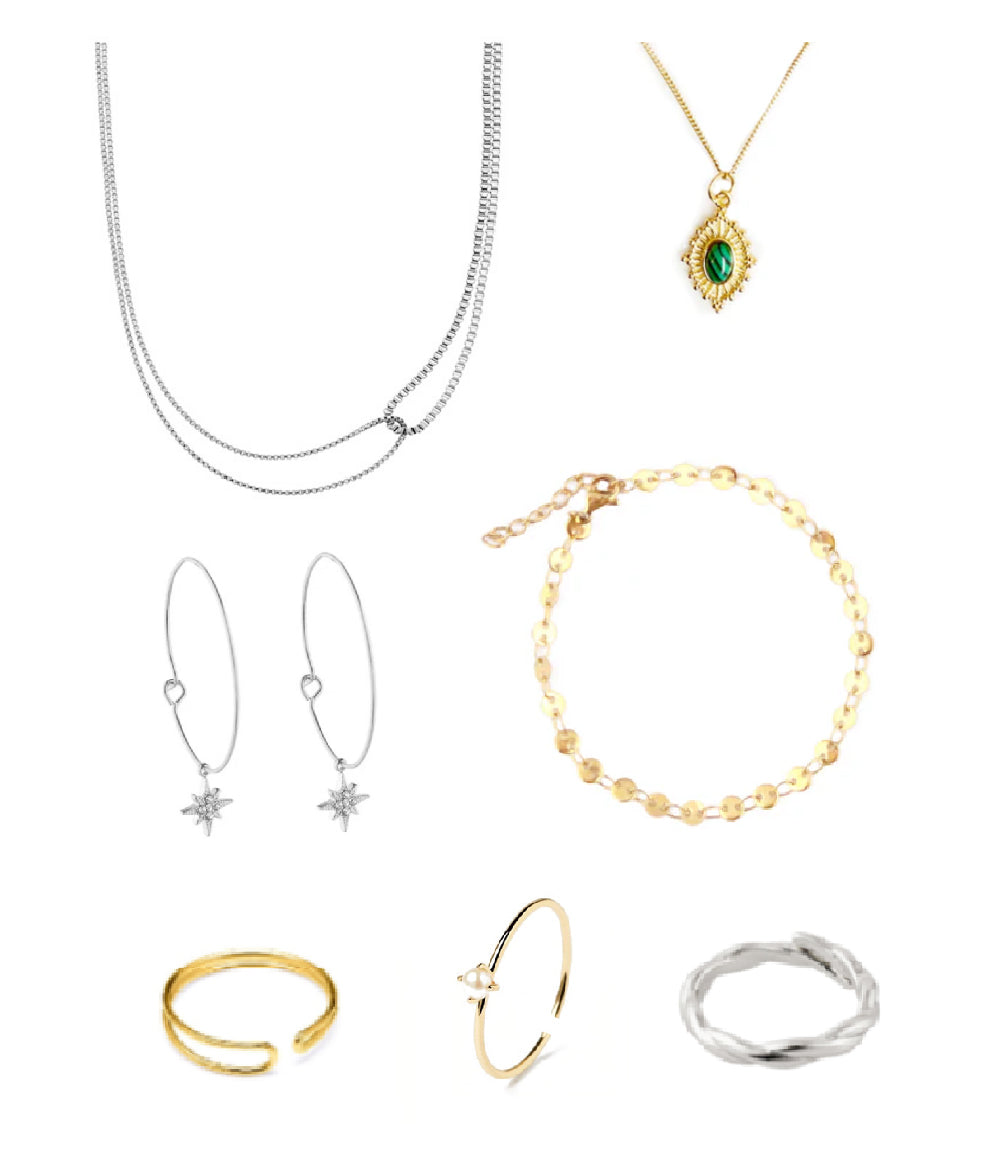 Adventskalender mit Schmuck "Best of melovely" für Frauen Mixed Silber und Gold-