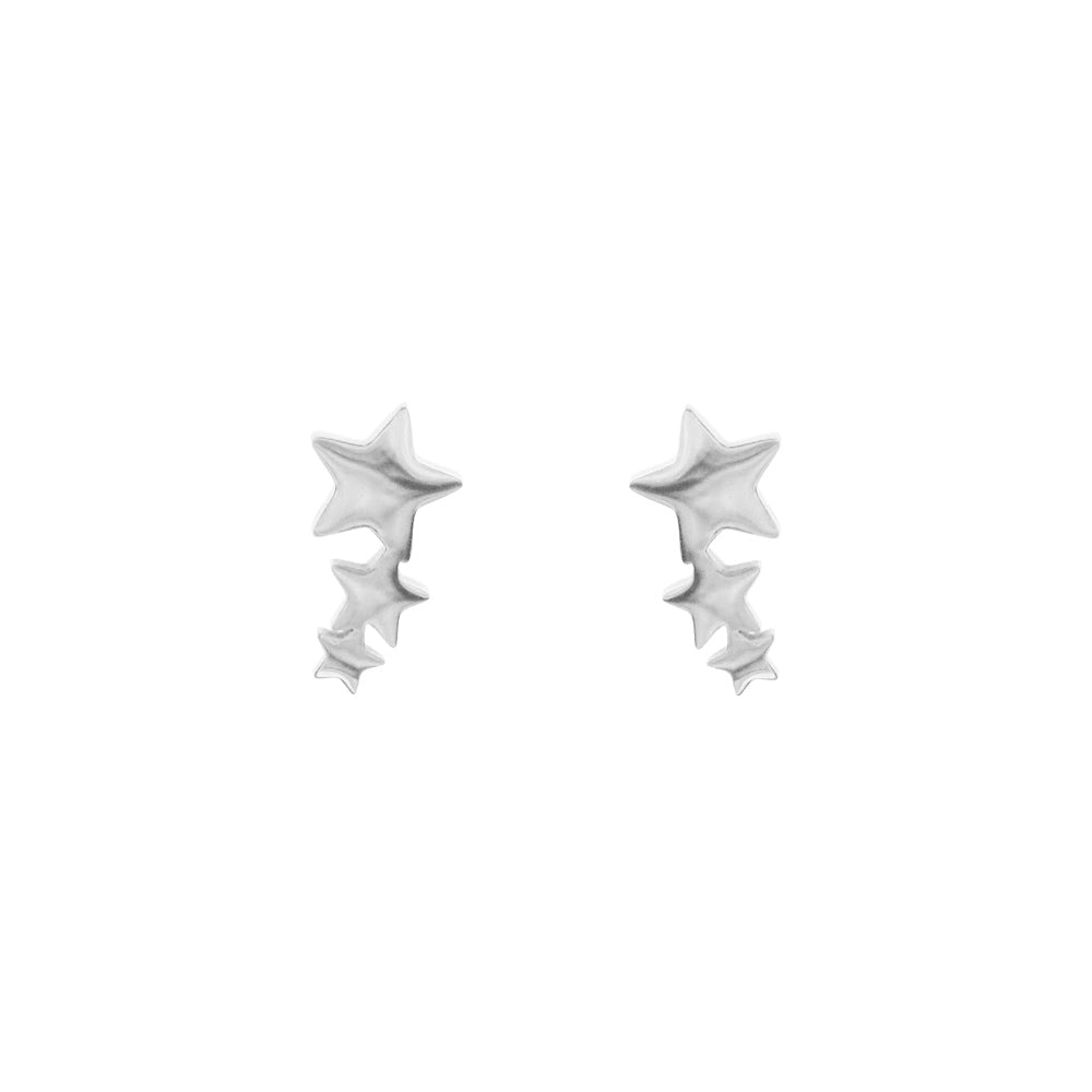 Ohrstecker mit drei Sternen Sterlingsilber