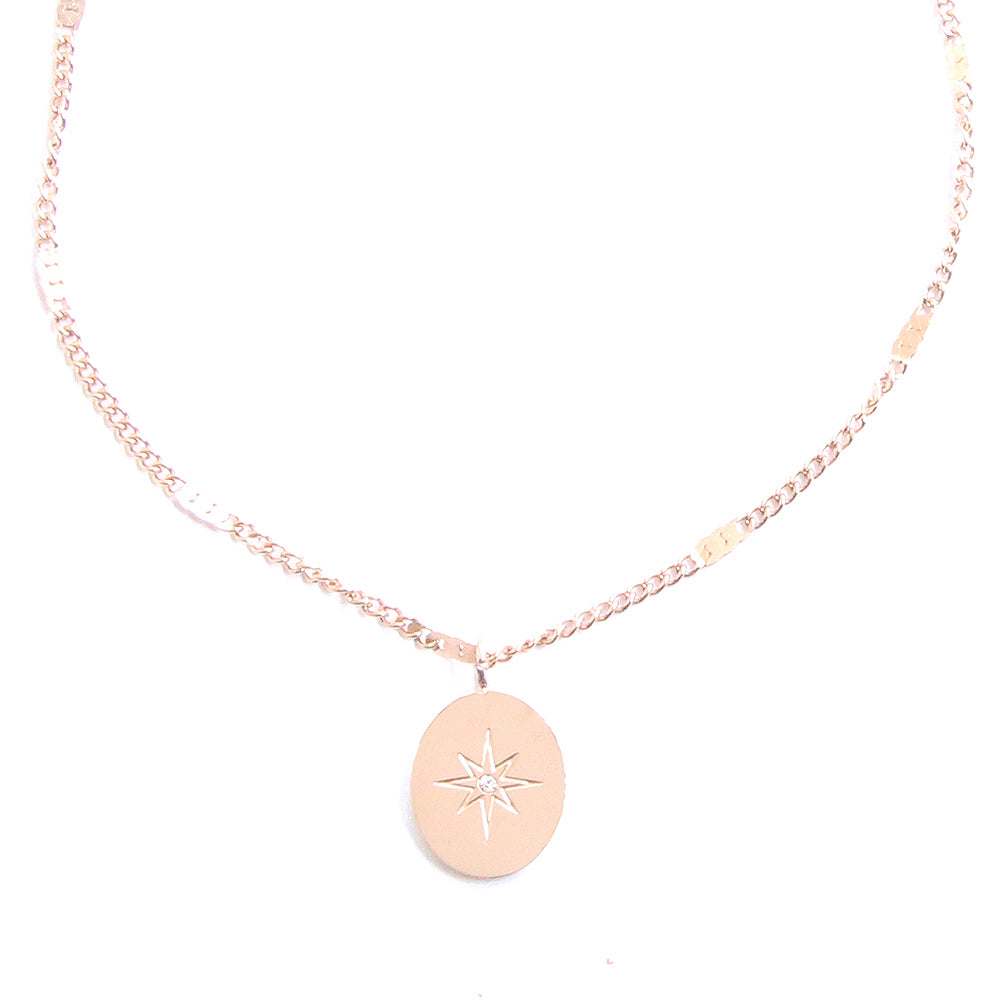 Plate chain with polar star and zirconia