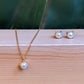 Short necklace with freshwater pearl - 925 sterling silver