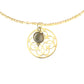 Long necklace with mandala and agate pendant